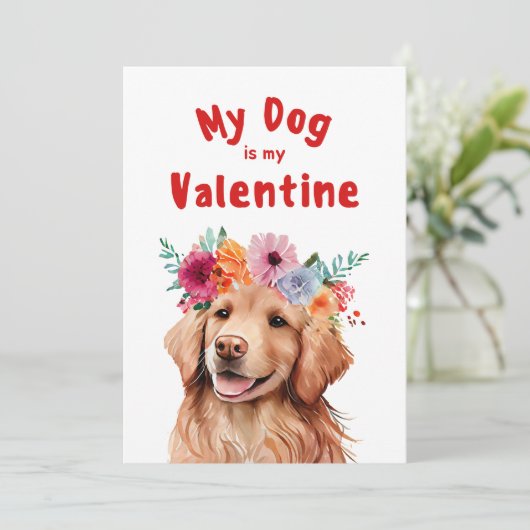 Valentinstag Niedlich Hunde Foto Ferienkarte Einladung (Stehend Vorderseite)