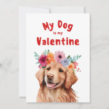 Valentinstag Niedlich Hunde Foto Ferienkarte