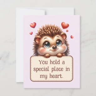 Valentinstag Niedlich Igel Liebe Feiertagskarte