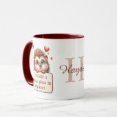 Valentinstag Niedlich Igel Liebe Tasse (Vorderseite Links)