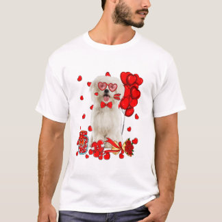 Valentinstag Niedlich maltesisch T-Shirt
