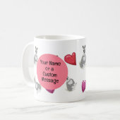 Valentinstag Niedlich Miniatur Schnauzer Pet Dog C Kaffeetasse (Vorderseite Links)