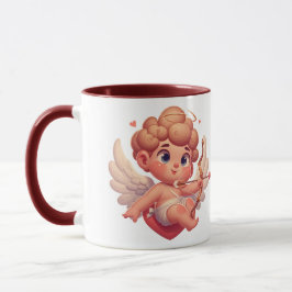 Valentinstag niedlich rosa Cupid Tasse