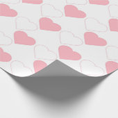 Valentinstag Niedlich rosa Herzmuster Weiß Geschenkpapier (Ecke)