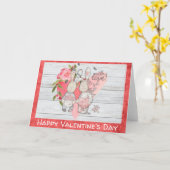 Valentinstag Niedlich Rustikales Kaninchen Karte (Gelbe Blume)