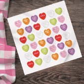 Valentinstag Niedlich Whimsical Heart Candy Serviette