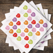 Valentinstag Niedlich Whimsical Heart Candy Serviette