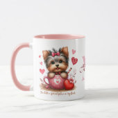 Valentinstag Niedlich Yorkshire Terrier Dog Tasse (Links)