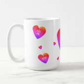Valentinstag Niedliche Herzen Custom Couple Kaffeetasse (Links)