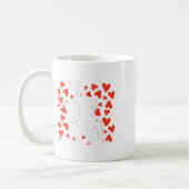 Valentinstag Niedliche Knochen Schädellov Kaffeetasse (Links)