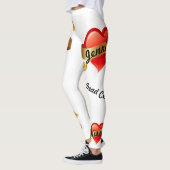 Valentinstag Niedliche Leggings Individuelle Name (Links)
