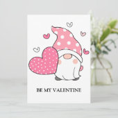Valentinstag Niedliche Liebe Holiday Gnome Feiertagskarte (Stehend Vorderseite)