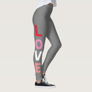Valentinstag Niedliche Liebe Typografie Mode Leggings