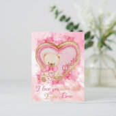 Valentinstag niedliche Postkarte (Stehend Vorderseite)