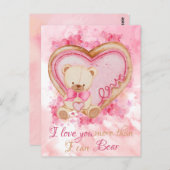 Valentinstag niedliche Postkarte (Vorne/Hinten)