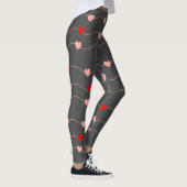 Valentinstag Niedliche String Hearts Rosa Romantik Leggings (Rechts)