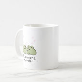 Valentinstag Niedlicher Frosch Liebe Paar Tasse (Vorderseite Links)