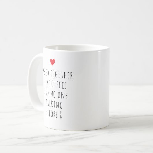 Valentinstag Niedlicher romantischer Freund Kaffeetasse (Vorderseite Links)