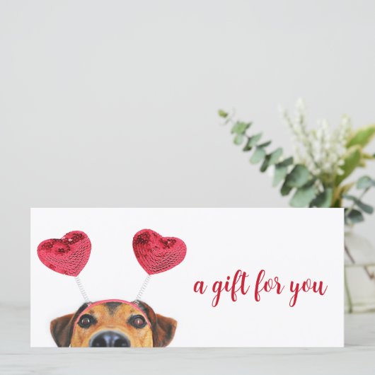 Valentinstag Niedlicher Spaß Dog Headband Geschenk (Stehend Vorderseite)