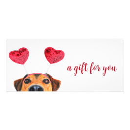 Valentinstag Niedlicher Spaß Dog Headband Geschenk Werbekarte