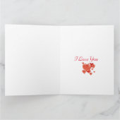 Valentinstag Niedliches Kaninchen Postkarte (Innenseite)