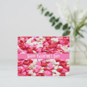 Valentinstag niedliches süßes Herz Feiertagspostkarte (Stehend Vorderseite)