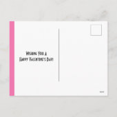 Valentinstag niedliches süßes Herz Feiertagspostkarte (Rückseite)