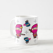 Valentinstag Ninja Girl Kaffeetasse (Vorderseite Links)
