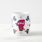 Valentinstag Ninja Girl Kaffeetasse (Mittel)