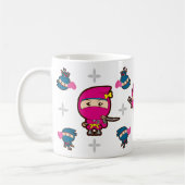 Valentinstag Ninja Girl Kaffeetasse (Links)