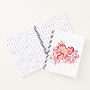 Valentinstag-Notebook Notizblock