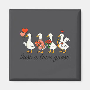 Valentinstag nur eine Liebe Gans Lustige Gans Herz Magnet