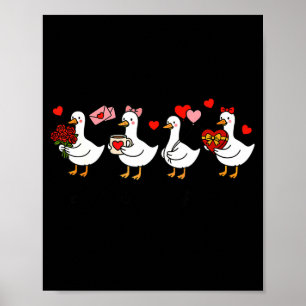 Valentinstag nur eine Liebesgans Lustige Gans Herz Poster