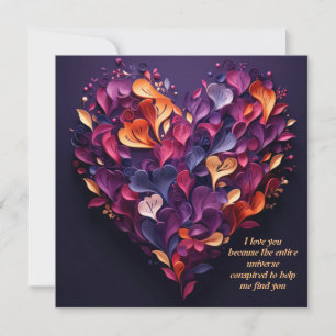 Valentinstag nur Sie und ich danken Ihnen Postkart Dankeskarte