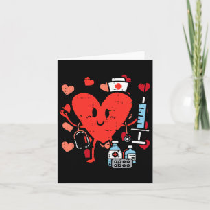 Valentinstag Nurse Heart Funny Nursing Scrub Top Karte