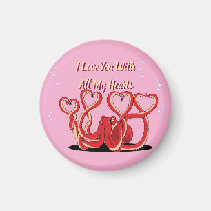 Valentinstag Octopus Hearts Magnet