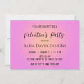 Valentinstag oder Galentinstag Party Einladung (Rückseite)