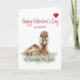 Valentinstag ohne Schokolade, kein Lächeln, wütend Feiertagskarte