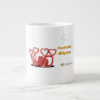 Valentinstag Oktopus Herz Jumbo-Tasse