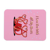 Valentinstag Oktopus Herz Magnet (Horizontal)
