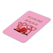 Valentinstag Oktopus Herz Magnet (Linke Seite)