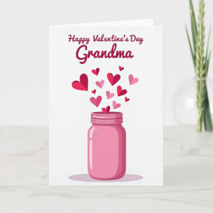 Valentinstag Oma Herzen Karte