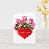 Valentinstag Oma-Rose Karte (Gelbe Blume)
