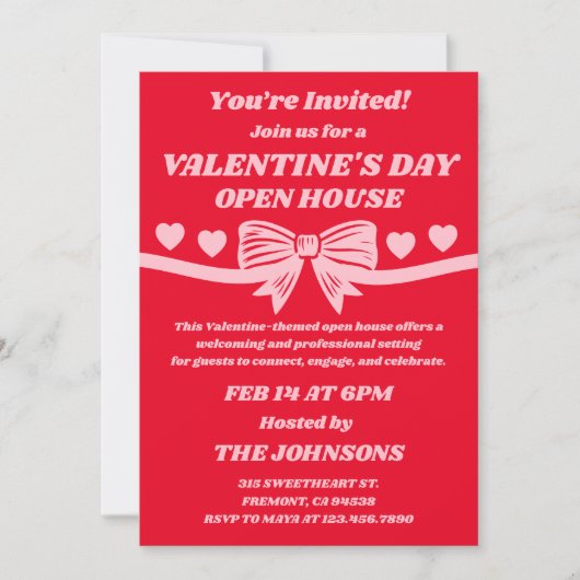 Valentinstag-Open-House Einladung (Vorderseite)