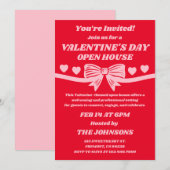 Valentinstag-Open-House Einladung (Vorne/Hinten)