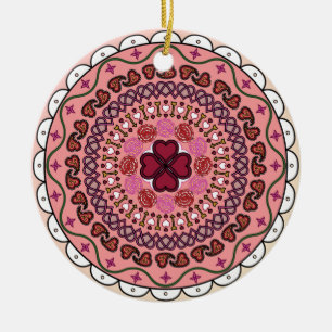 Valentinstag-Ornament Keramik Ornament