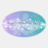 Valentinstag Ovaler Aufkleber (Vorderseite)