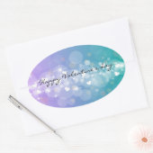 Valentinstag Ovaler Aufkleber (Umschlag)