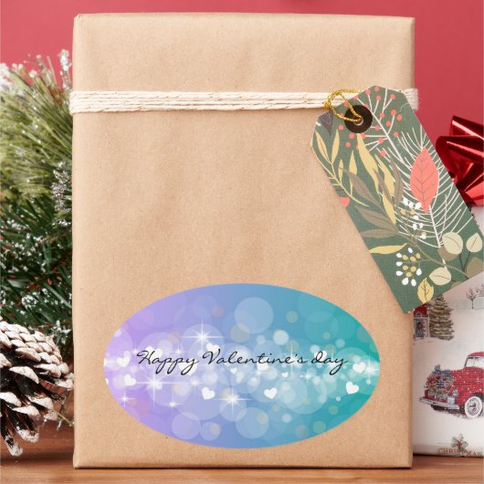 Valentinstag Ovaler Aufkleber (Feiertag)