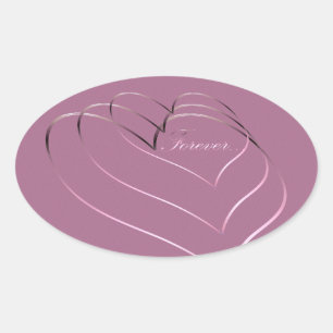 Valentinstag Ovaler Aufkleber